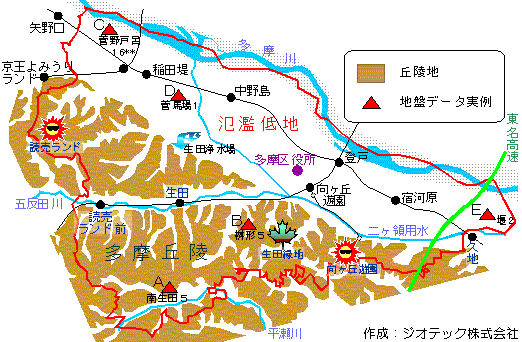 川崎市多摩区の地盤概要