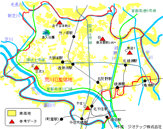 足立区の地盤概要