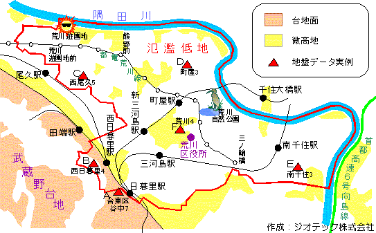 荒川区の地盤概要