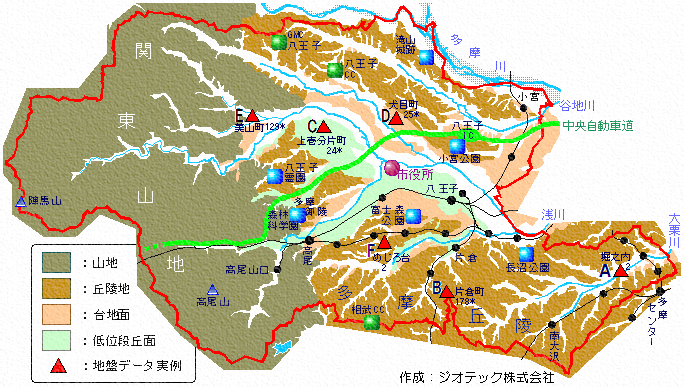 八王子市の地盤概要