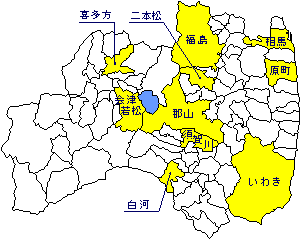 福島県の地図