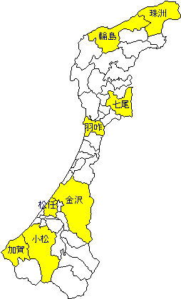 石川県の地図